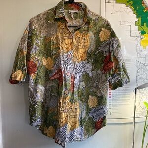 Vintage Multicolor Animal Print Shirt